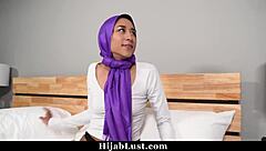 Petite Horny Hijab Teen 18+ Gets Caught Shaking Her Ass For Videos Online, Leading To Hardcore Riding And Oral