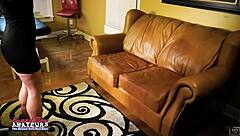 sexy blonde anya in intimate footjob and fingering session