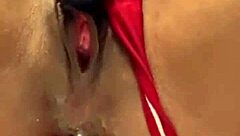 the hot puta squirts everywhere, making you cum six times