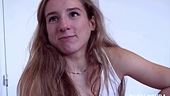 Putalocura presents dirty bedroom fucking with horny young Elisa Sol after a chat, including licking and swallowing