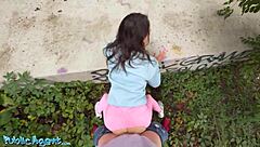 Fitness milf Kristina Grace busted outdoors for exercise