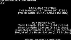 She tests a massive toy, pushing boundaries