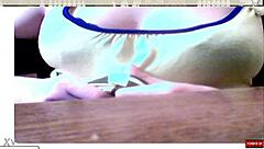 Teen girl performs sex on webcam for free