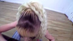 Petite blondie craves cock sucking before intense action