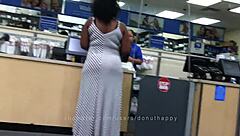 Candid View Of Stacked Black Woman's Booty