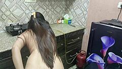 Indian kitchen fuck, stepmom and stepson losing control