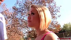 time traveling blonde babe rims cock before facial in california