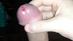 jerking off solo to tranny porn cumshot