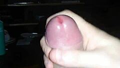 jerking off solo to tranny porn cumshot