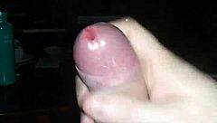 jerking off solo to tranny porn cumshot