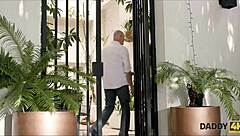 beautiful lassie satisfies dad for rent