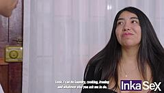 Young Mexican maid gets tricked and fucked by her boss