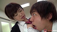 Kaho Miyazaki’s stepsister secretly adores cock sucking