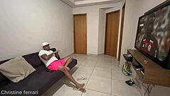 Friend fucks hotwife in ass while husband is away