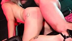 The blonde hottie Nadia White shows more than lapdance skills in this steamy video