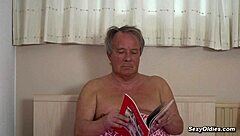 Nice babe in stockings gets fucked by old man
