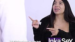 The attractive young Mexican maid with big tits gets fucked