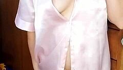 Leaked video of beautiful Argentine teacher fingering herself in lingerie outdoors.