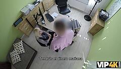 Sexy blonde teen gets fucked for cash