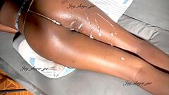 ⭐️African Petite 18+ Beauty in Rough Cowgirl and Pussy Eating