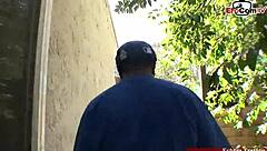 A hot woman with big tits gets fucked by a black guy
