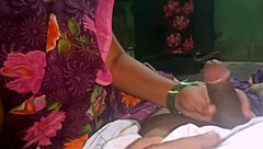 aunty gives handjob to my boyfreinds cock.