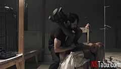 Blonde Slave Punished for Horny Deepthroat Desires