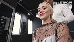 Blonde beauty gets dominated before being fucked hard