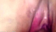 Pierced Cock Penetrates Wet Slutty Pussy in Closeup