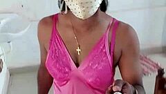 Pink satin nighty CD Indian sexy Lara Dsouza