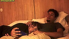 Watching a movie with my stepfather, I accidentally swallow his penis, almost getting caught