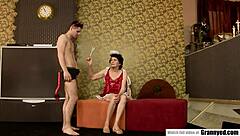 Very Old Hairy Pussy Gets Fucked By Young Stud