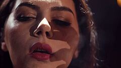 Valentina Nappi smokes before intense italian action