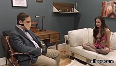 Unusual girl brought to anus madhouse for deepthroat, assfucking, and anal therapy