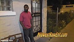 Exciting strawberry threesome in the hood!