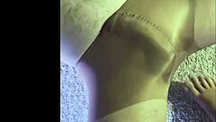 Wife Makes Husband Wear Wet Pantyhose For Kinky Footjob