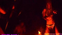 Slut majick - bouncing tits in slow motion at the cemetery