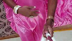 Pink satin nighty CD Indian sexy Lara Dsouza