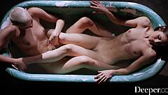 Deeper Catalina Shares Girlfriend Paris In Hot Threesome