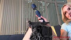 Blonde Britt Blair Cock Teases And Serves Sloppy Blowjob