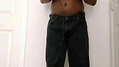 Shaving and masturbating privately