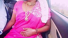 Beautiful Sexy Saree HOUSEWIFE DIRTY TALKS With BOYFRIEND In CAR Indian Romance