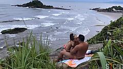 Oh no, couple caught fucking on the beach!