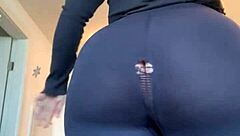 Pawg rips pants stretching big ass