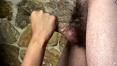 Colombian beauty gets hand job and massage