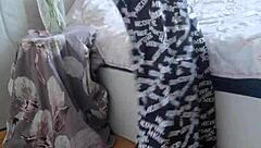 Elza Kom In Nylon Tights Fetish With Panty Sniffing In Bedroom