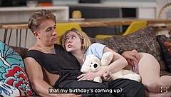 Step-dad's big cock intensely satisfies slutty girl