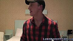 British Blonde's High Definition Handjob Riding Luke Hardy