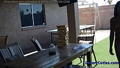 shey holmes and two other college girls naked cornhole