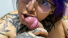 Latina Sucks Neighbor's Monster Dick Sloppily